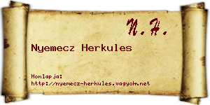 Nyemecz Herkules névjegykártya
